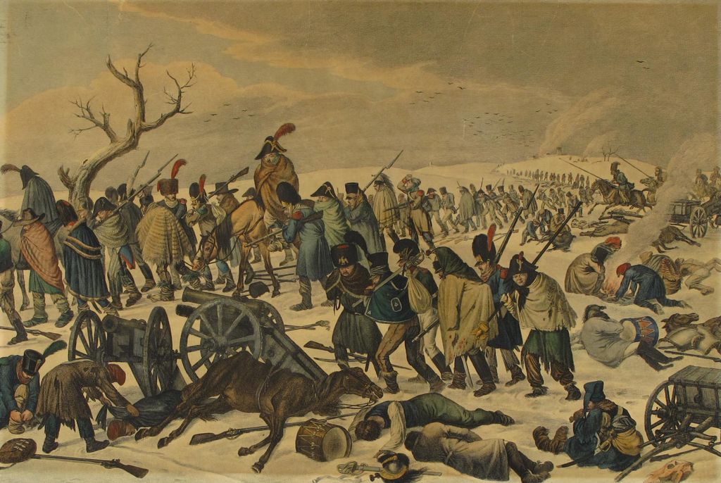 Grafik: Rückzug der Französischen Armee, 1812