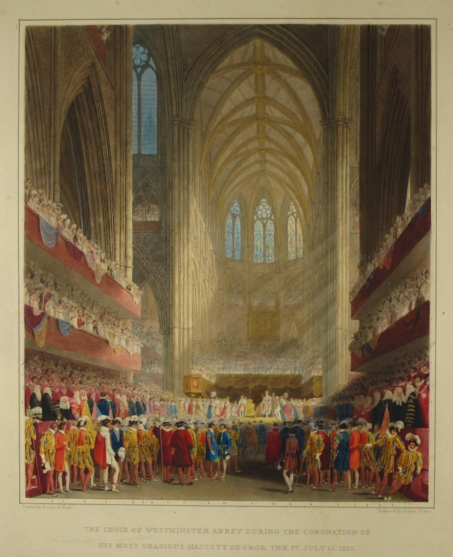 [Grafik: Krönung Georg IV. in der Westminster Abbey am 19. Juli 1821]