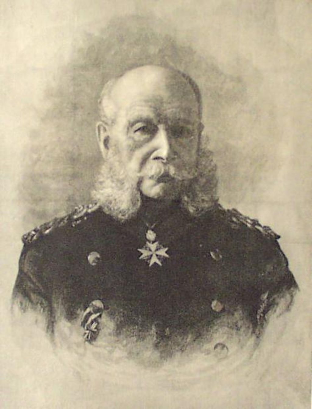Exponat: Graphik: Altersportrait Kaiser Wilhelm I., 1888