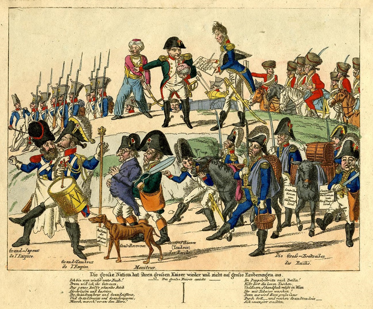 Die grosse Nation hat ihren grossen Kaiser wieder und zieht auf grosse Eroberungen aus, 1815