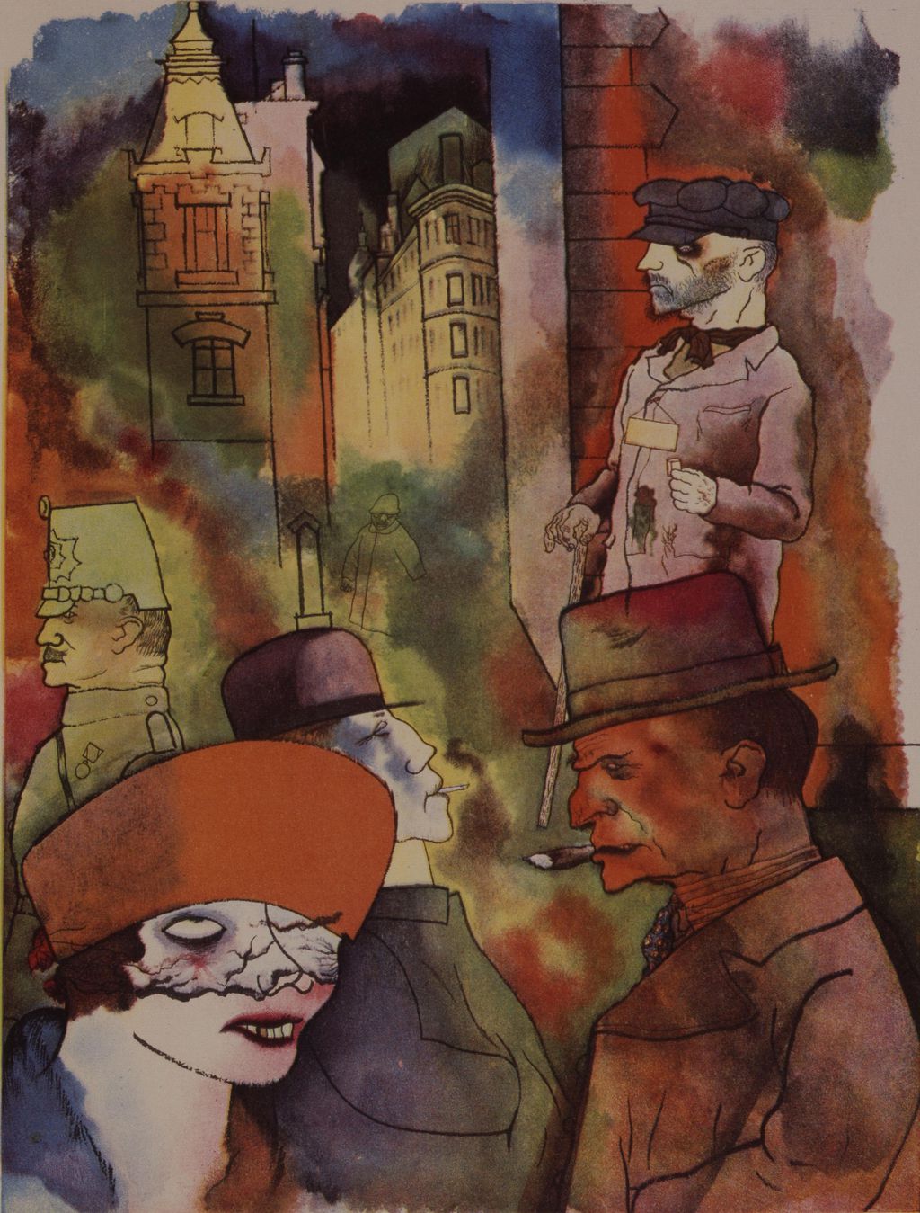 Grafik: George Grosz - Dämmerung, 1922