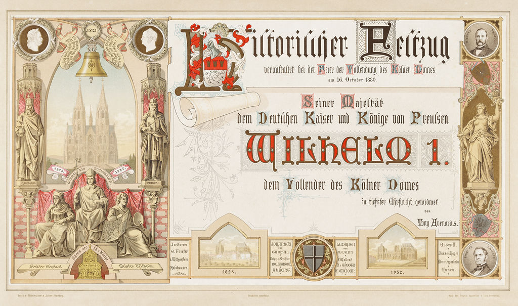 Mappe: Historischer Festzug zur Vollendung des Kölner Doms, 1880
