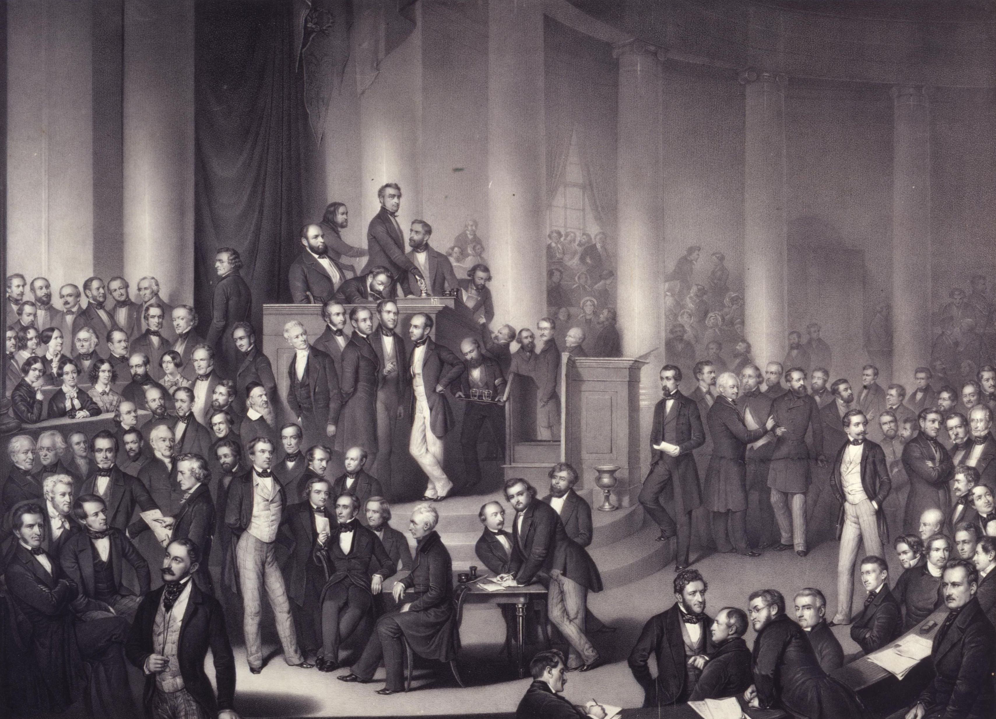 Grafik: Abgeordnete der Nationalversammlung 1848