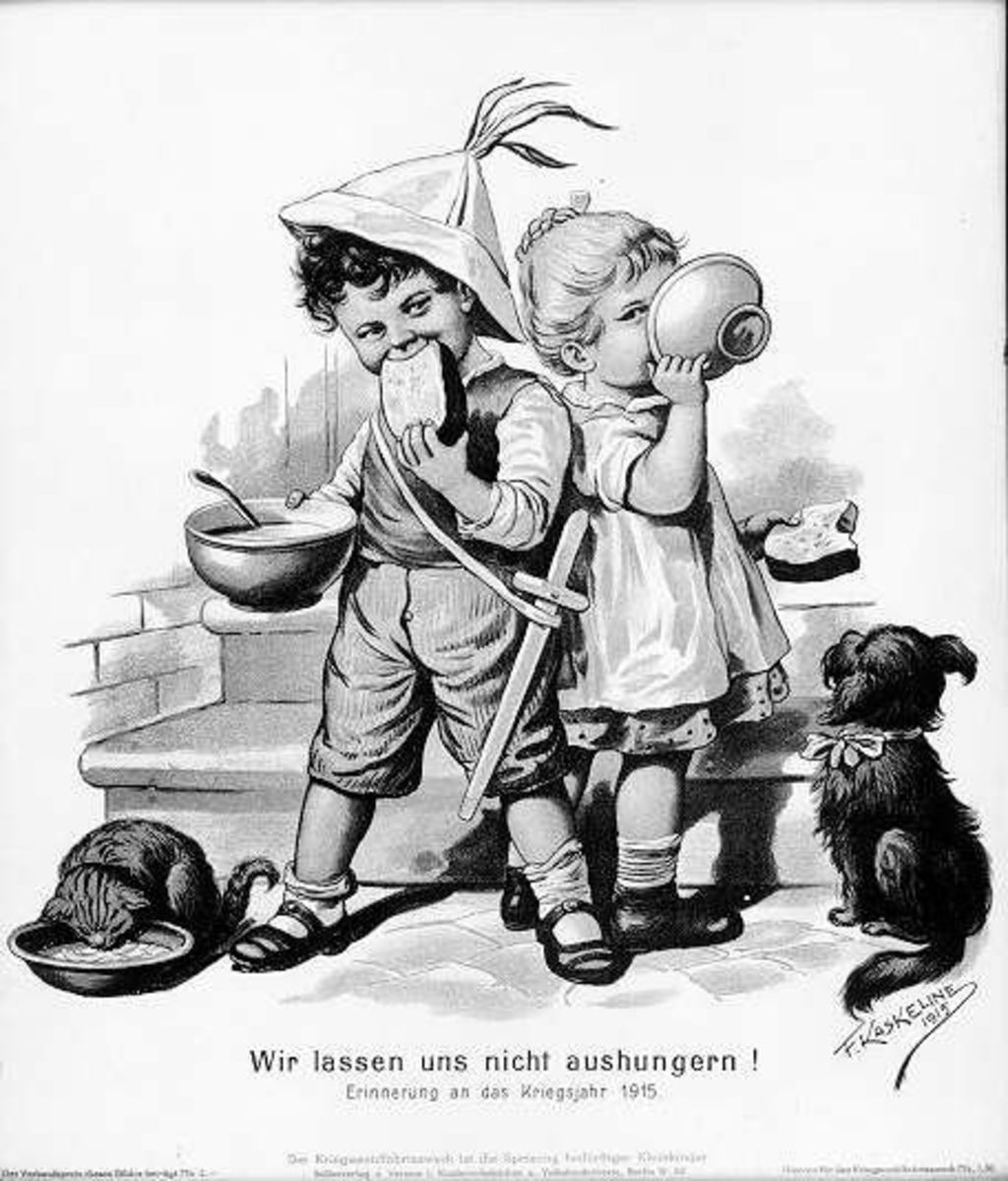 Exponat: Graphik: Propagandagraphik zum Lebensmittelmangel, 1915