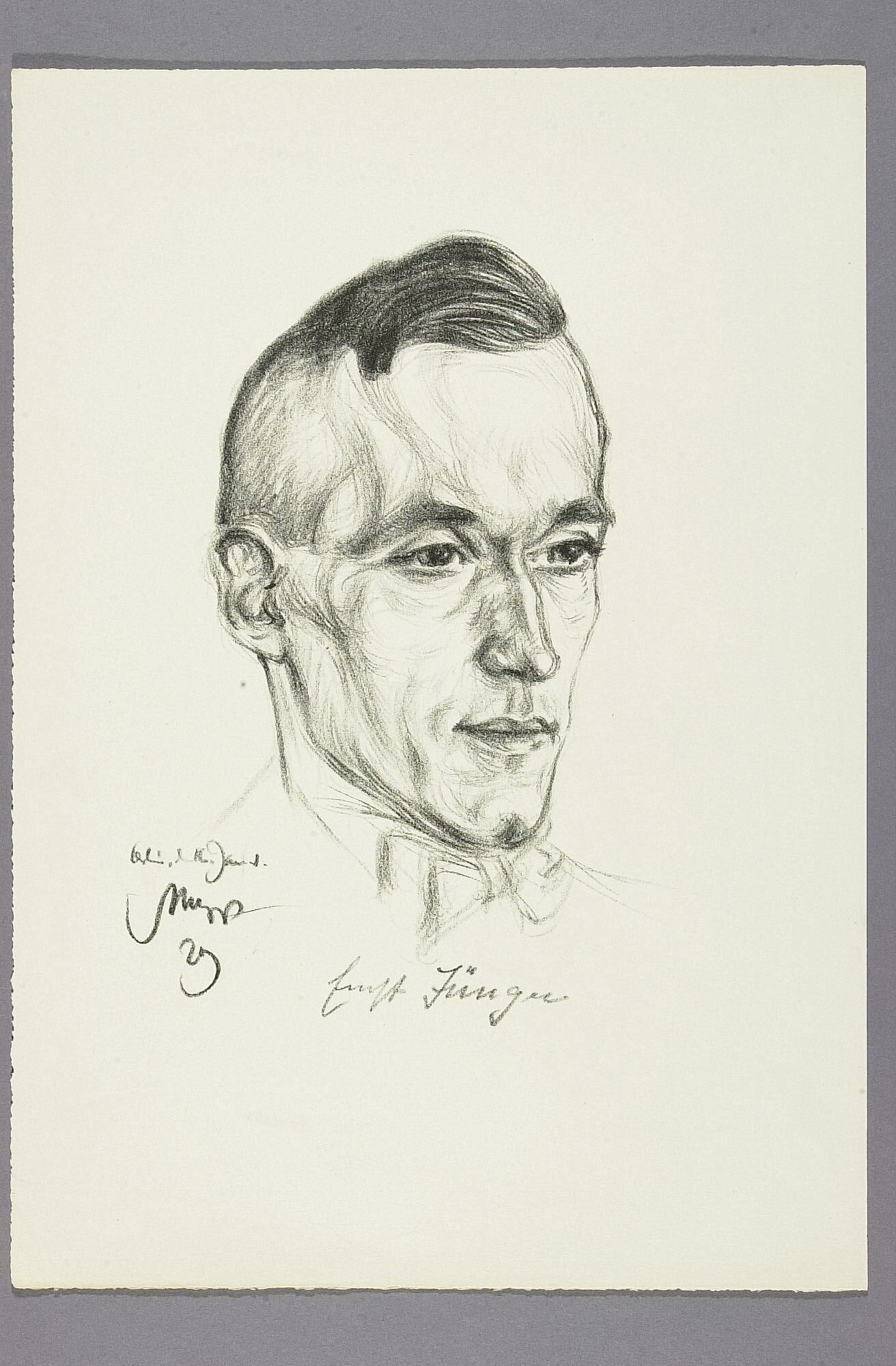 Exponat: Zeichnung: Ernst Jünger, 1929