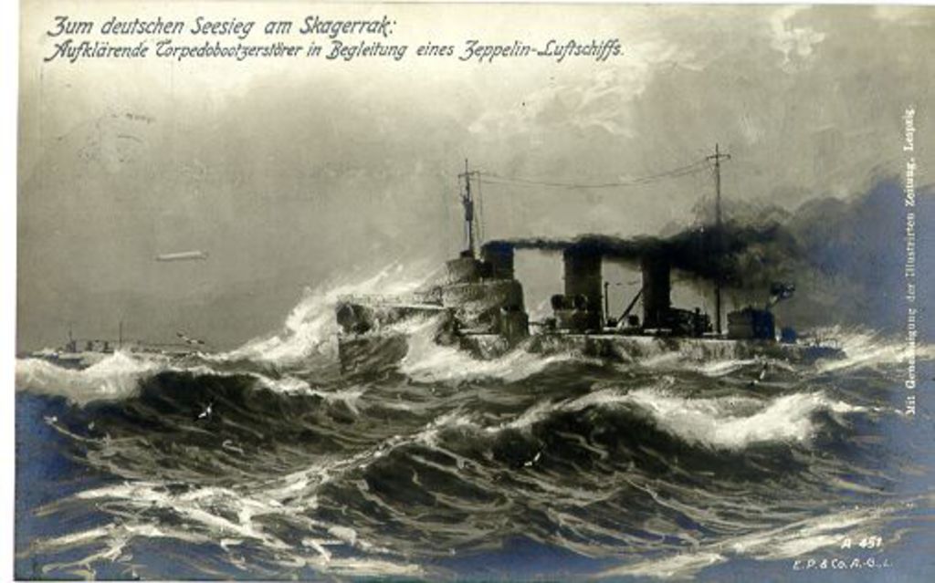 Exponat: Postkarte: Deutscher Torpedobootzerstörer, 1916