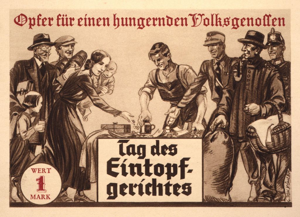 Exponat: Postkarte: Tag des Eintopfgerichtes, 1933/34