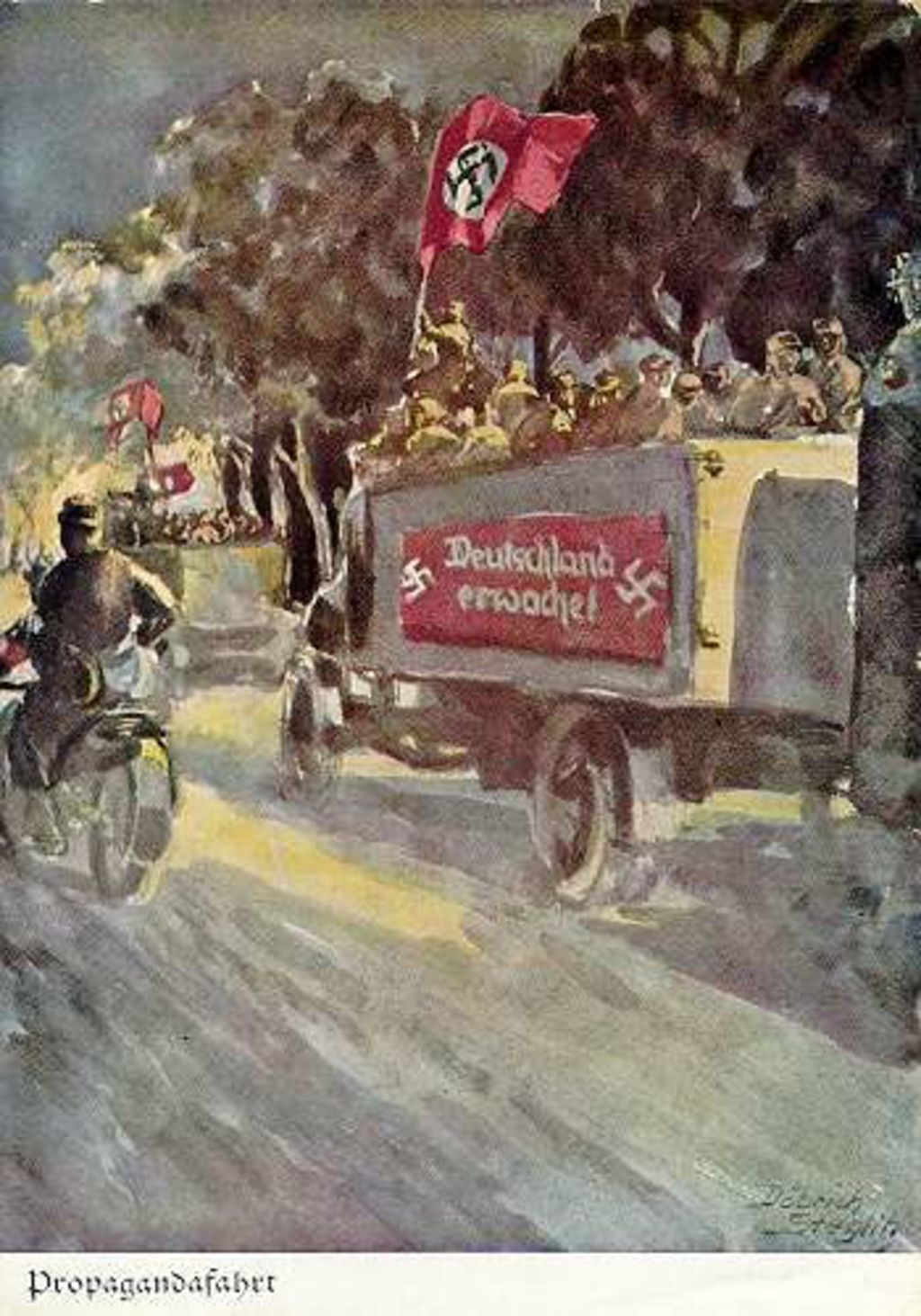 Postkarte: Propagandapostkarte der SA, um 1933