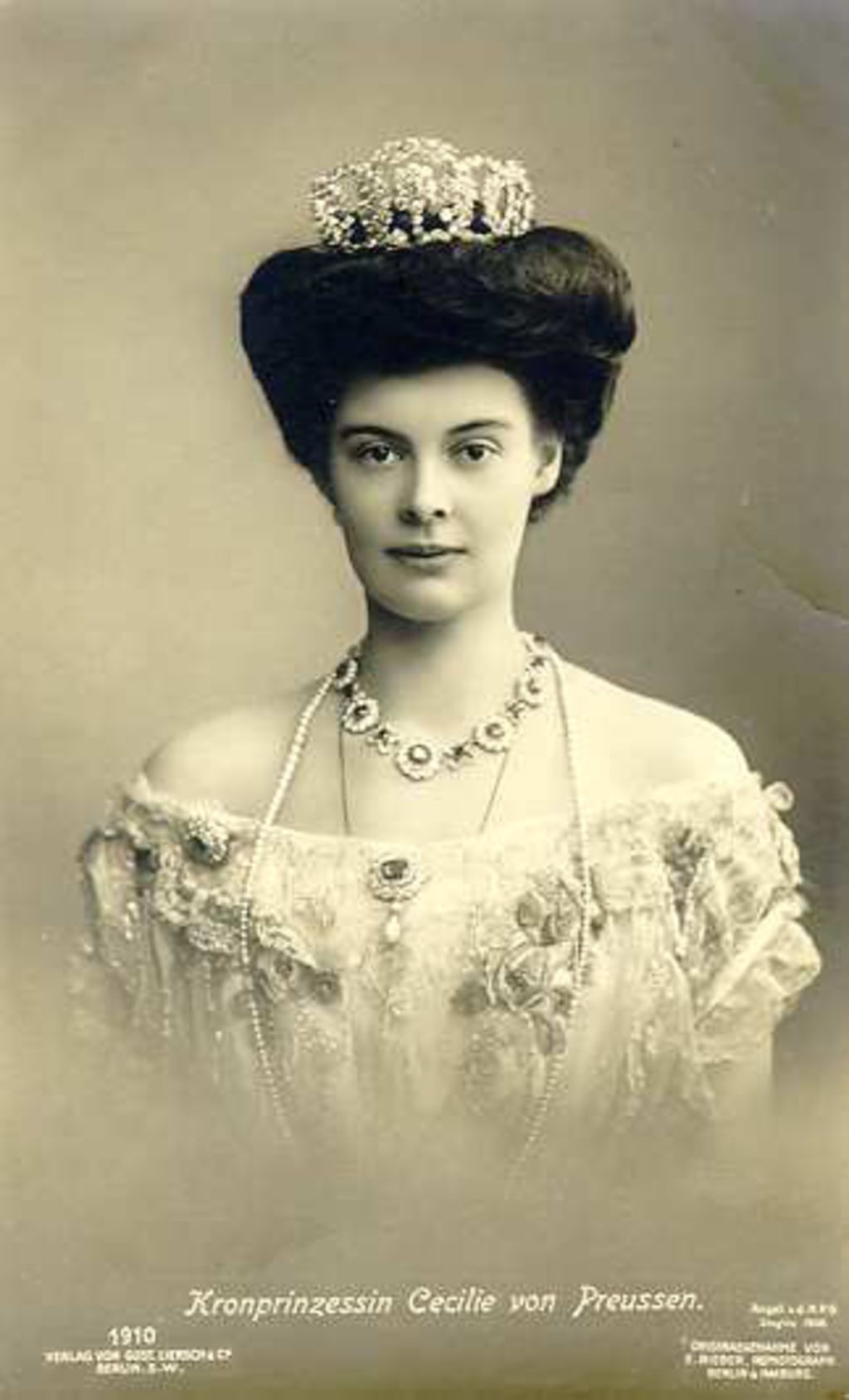 Exponat: Postkarte: Cecilie von Mecklenburg-Schwerin, 1908-1910