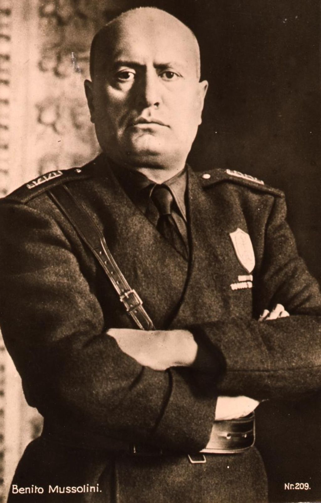 Postkarte: Mussolini, Benito, 1937