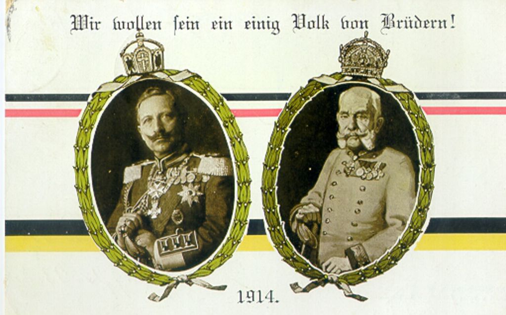 Postkarte: Wilhelm II. und Franz Joseph I., 1914
