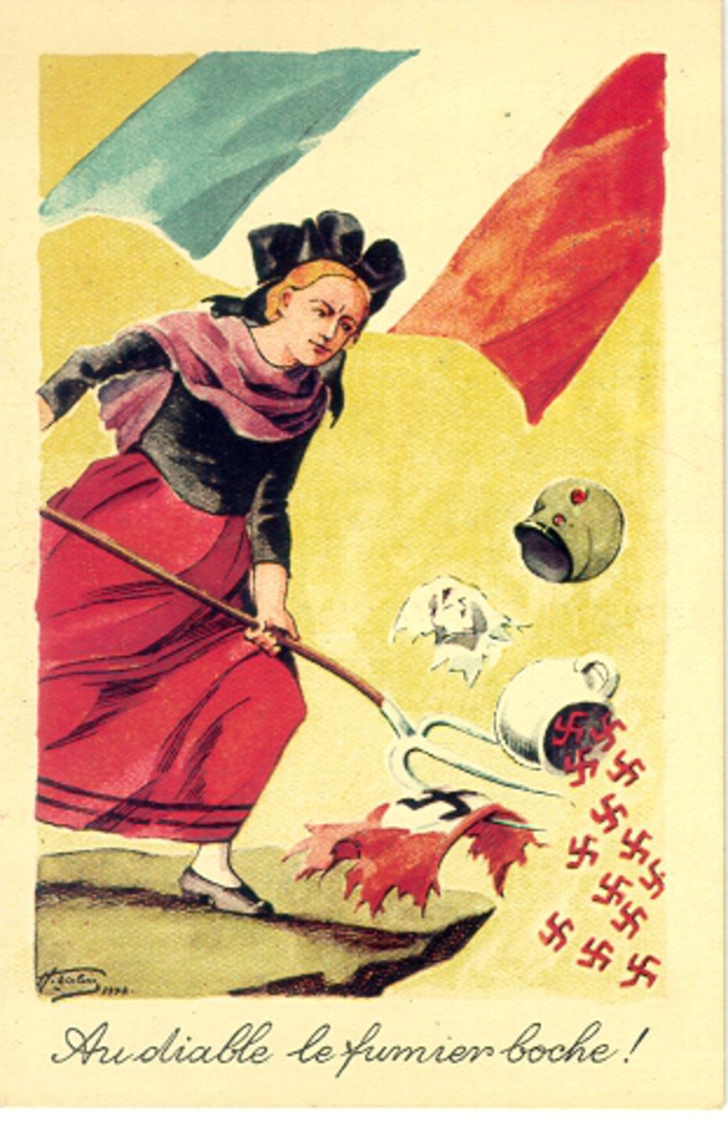 Exponat: Postkarte: Befreiung Frankreichs, 1944