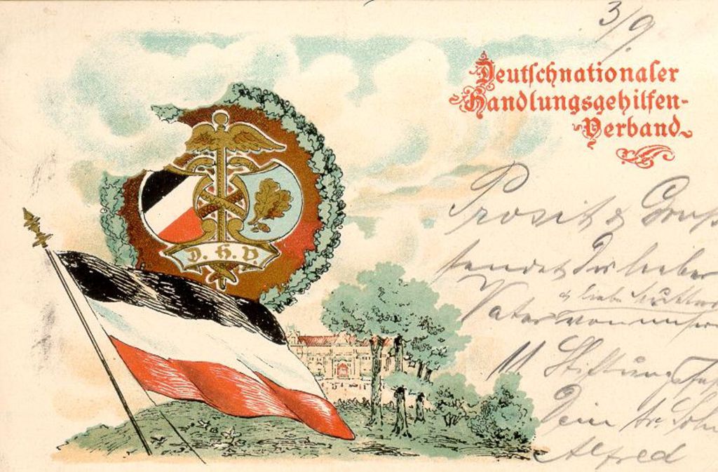 Exponat: Postkarte: Deutschnationaler Handlungsgehilfen-Verband, 1904