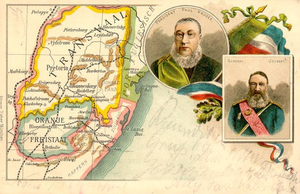 Postkarte zum Burenkrieg, nach 1899