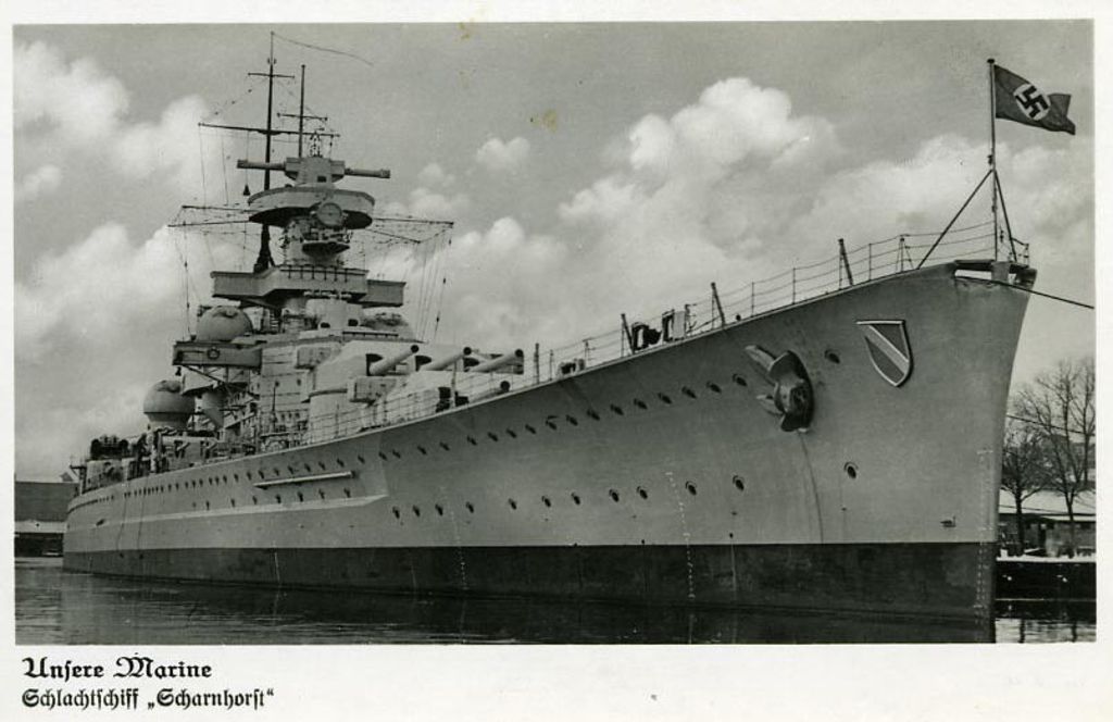 Exponat: Postkarte: Schlachtschiff "Scharnhorst", um 1941