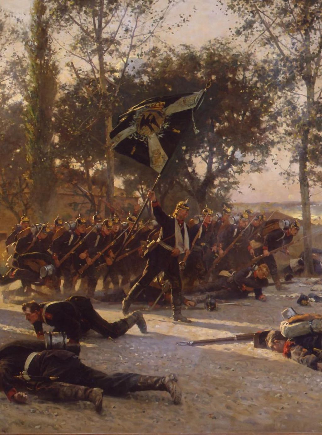 LeMO Bestand - Objekt - Gemäldeausschnitt: &quot;Schlacht bei Gravelotte &quot;, 1897