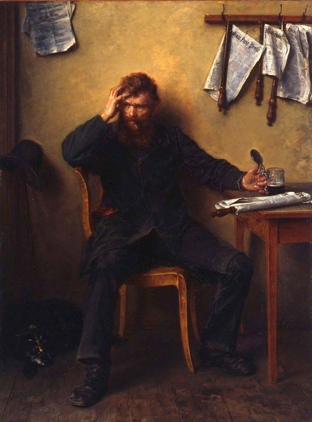 Exponat: Gemälde: "Der Unzufriedene", 1877