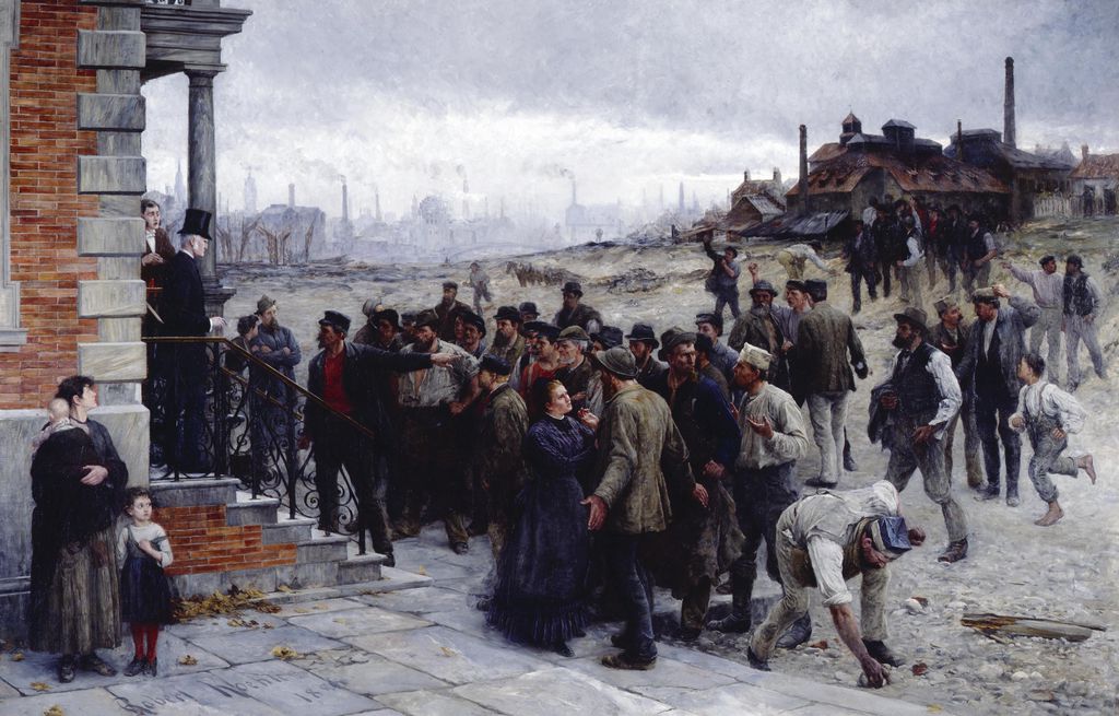 Exponat: Gemälde: Koehler, Robert "Der Streik", 1886