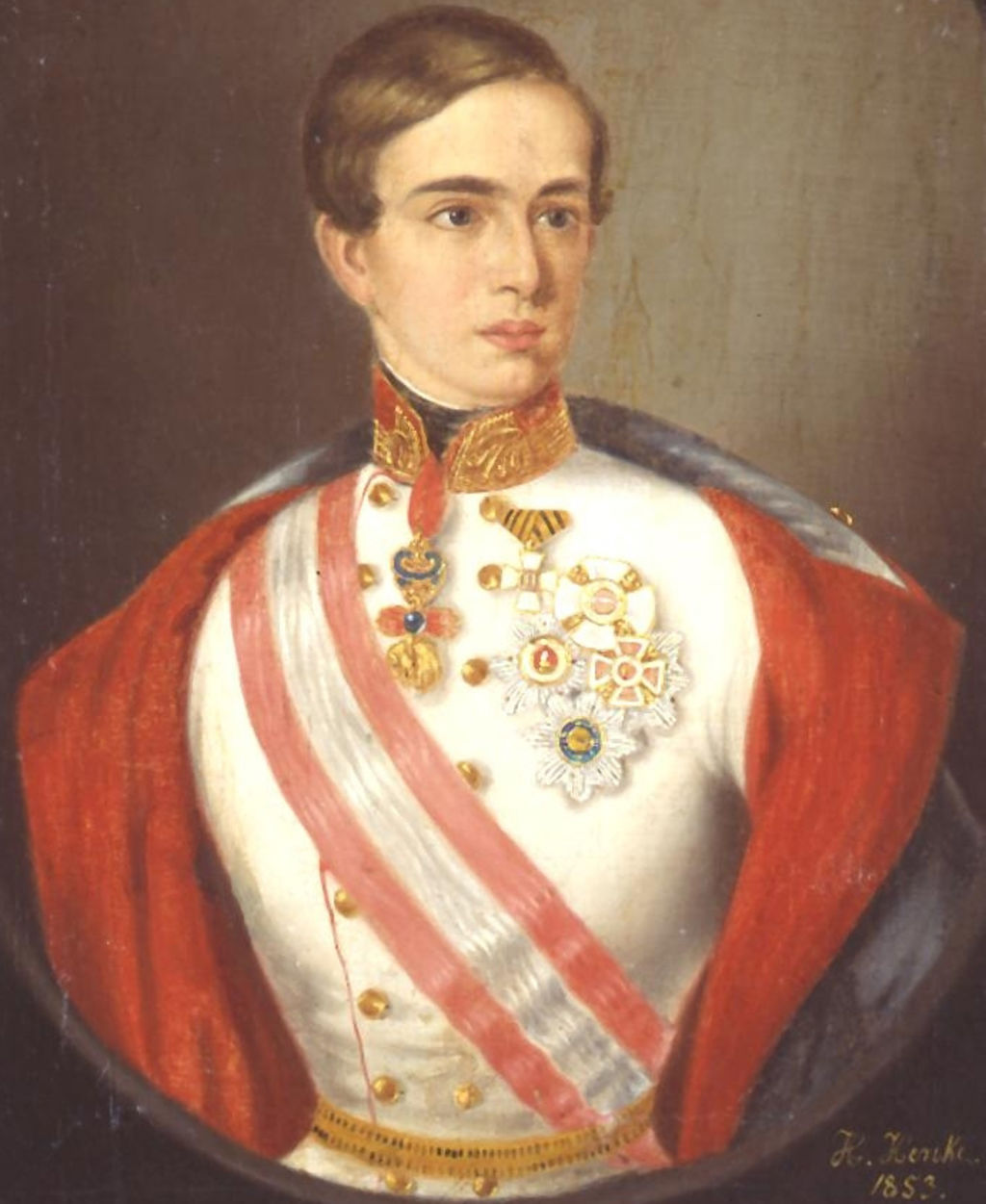 Exponat: Gemäde: "Franz Joseph I., Kaiser von Österreich ", 1853