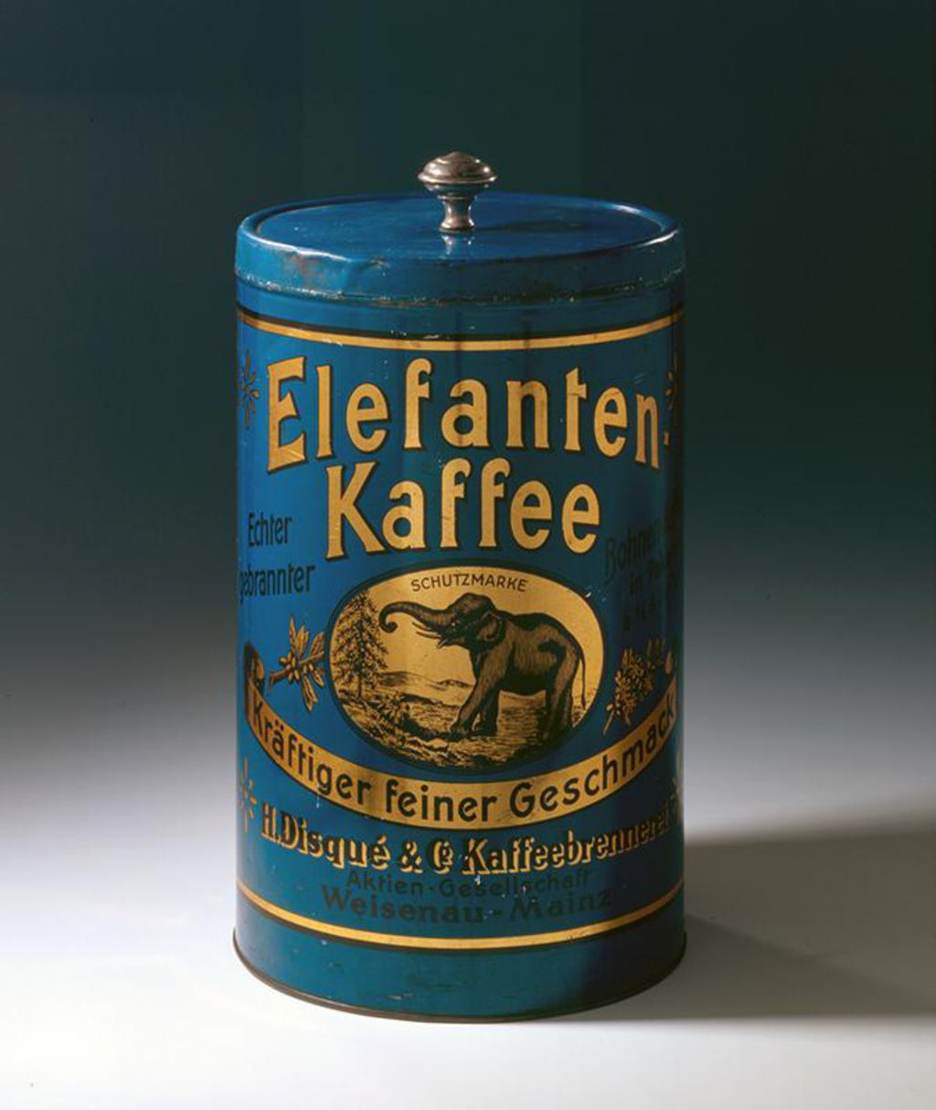 Exponat: Dose: Elefanten-Kaffee, um 1900