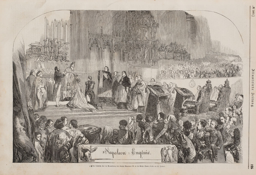 Grafik: Vermählung von Napoleon und Eugenie, 1853