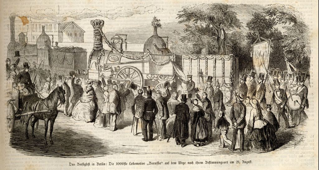 Grafik: "Das Borsigfest in Berlin", 1858