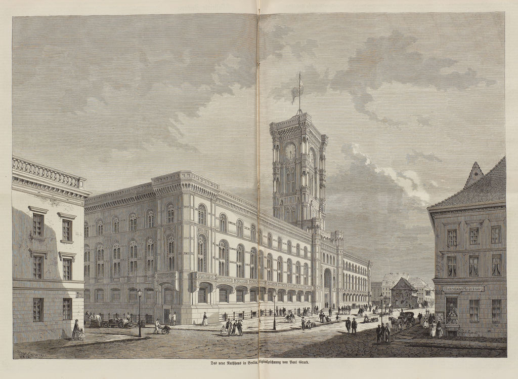 Illustrirte Zeitung mit Ansicht des neuen Rathaus in Berlin, 1870
