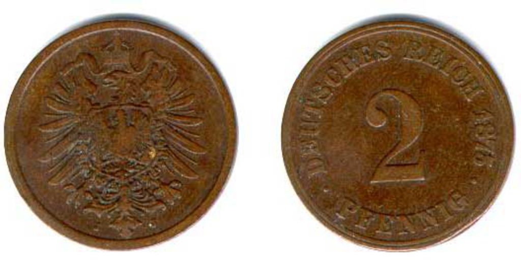Zahlungsmittel: 2 Pfennig, 1875