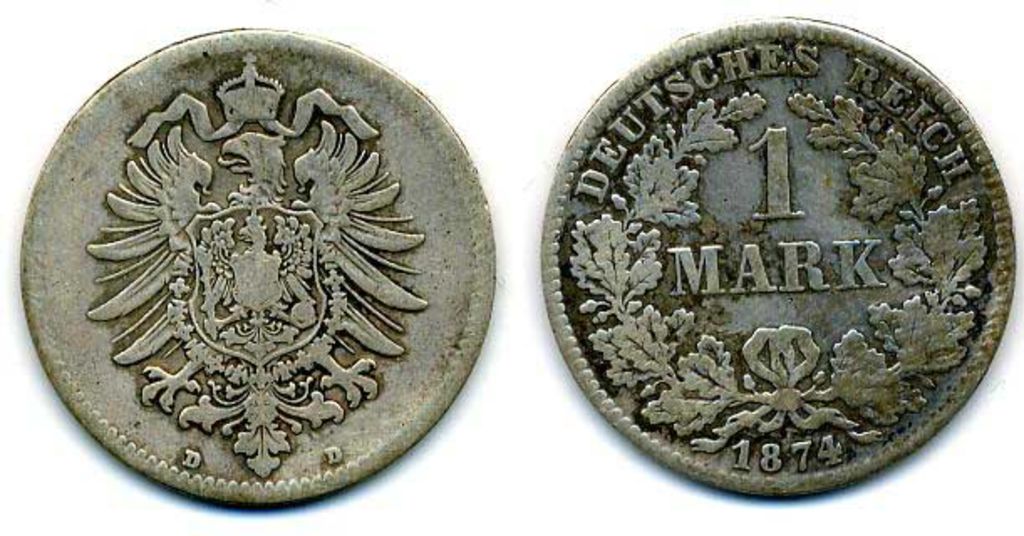 Zahlungsmittel: 1 Mark, 1874
