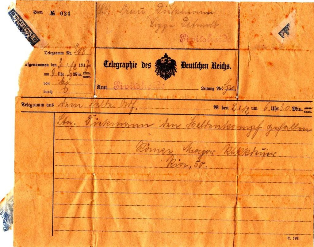 Lemo Zeitzeugen Paul Diekmann Feldpostbriefe Aus Dem Ersten
