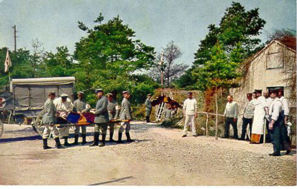 Exponat: Postkarte: Feldlazarett in der Champagne, 1916