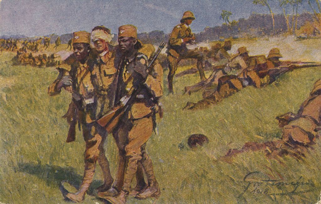 Postkarte: "Askaritreue in Deutsch-Ostafrika", 1918