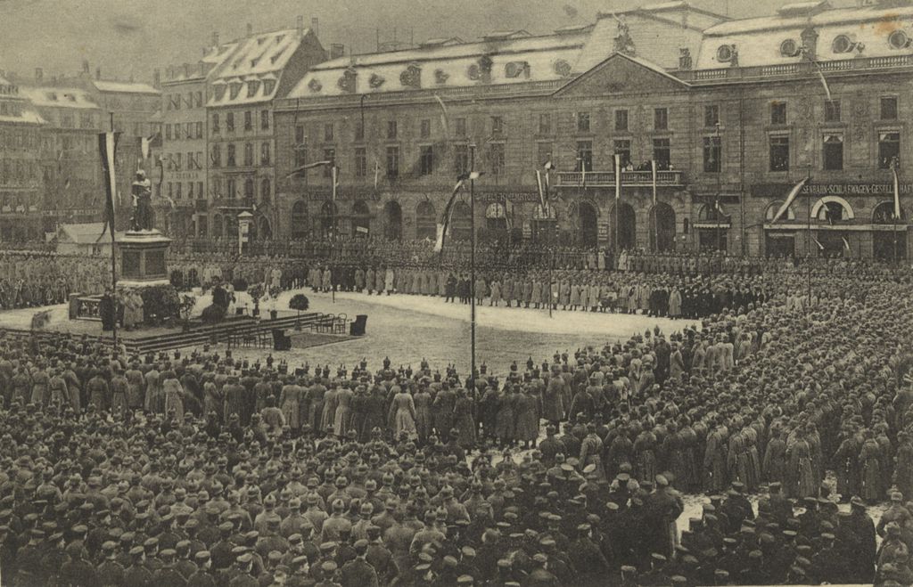 Exponat: Postkarte: Feldgottesdienst, 1915