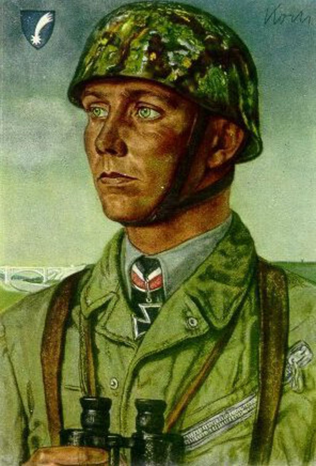 Exponat: Postkarte: Deutscher Fallschirmjäger, 1940