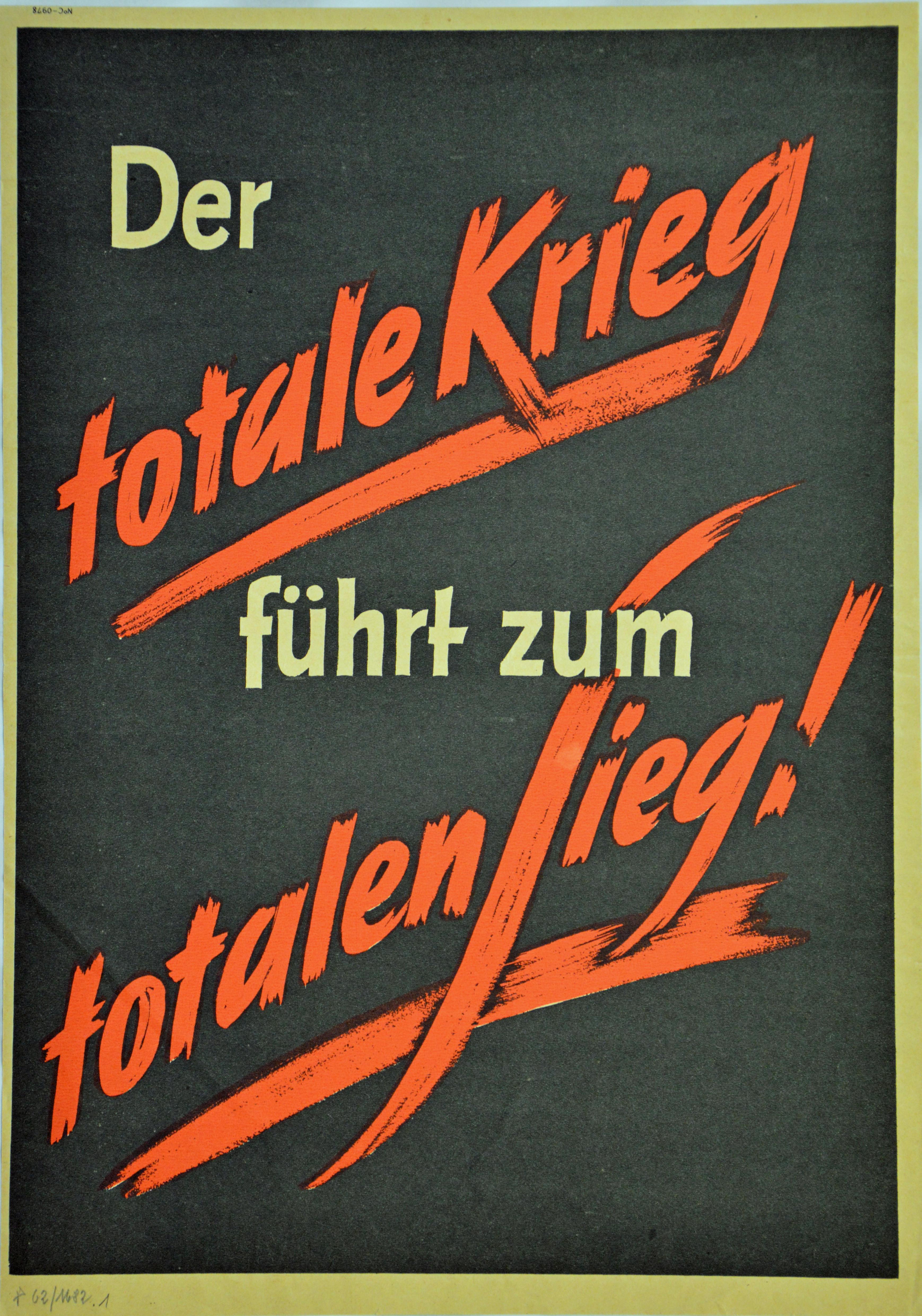 Plakat mit nationalsozialistischer Kriegspropaganda