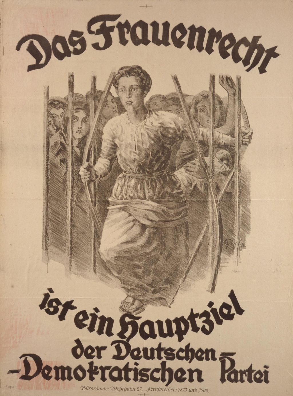 Exponat: Plakat: Wahlplakat der DDP zur Nationalversammlung, 1919