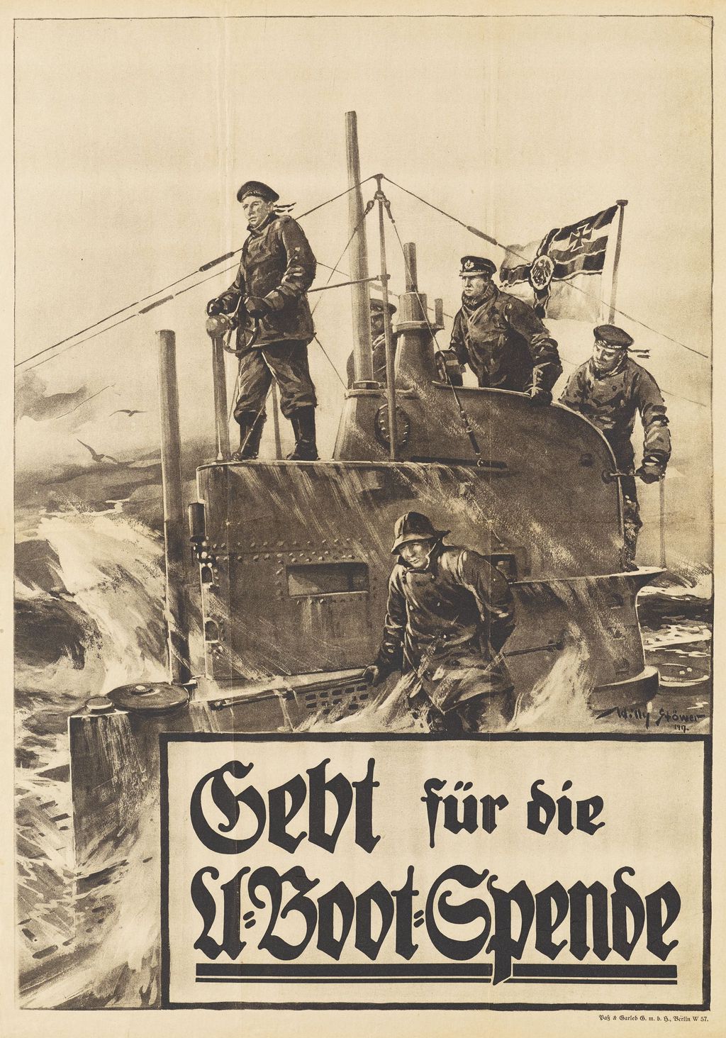 Plakat: U-Boot-Spende, 1917