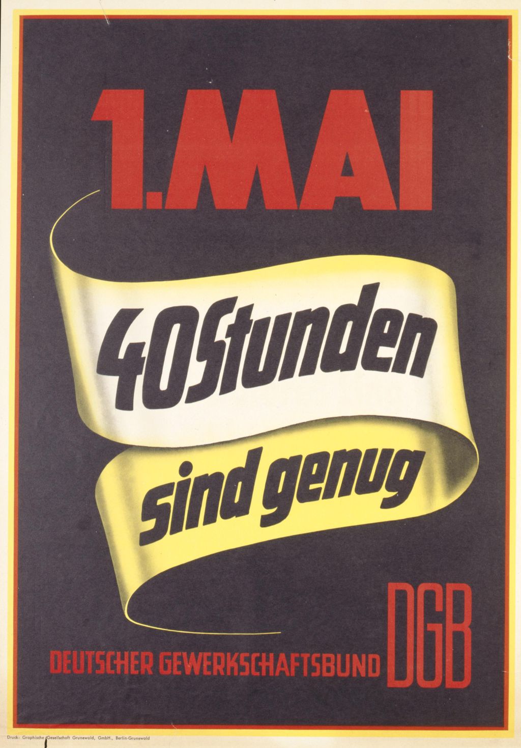 Plakat des Deutschen Gewerkschaftsbundes, um 1958
