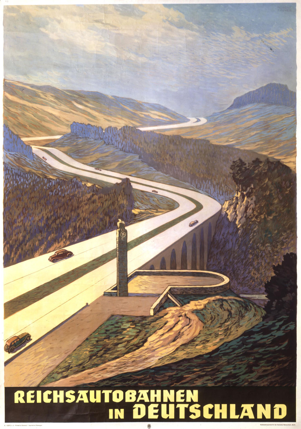Exponat: Plakat: Reichsautobahnen, um 1936