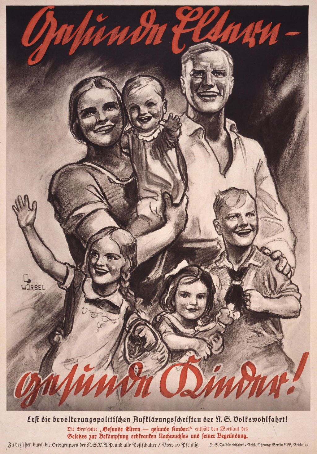 Exponat: Plakat: Gesunde Eltern - gesunde Kinder!, um 1936