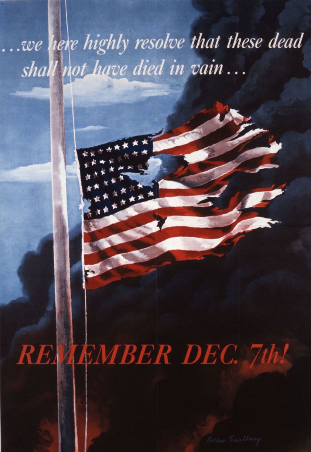 Exponat: Plakat: US-Amerikanisches Plakat zur Erinnerung an Pearl Harbor, 1942