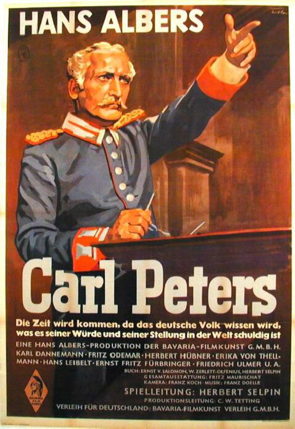 Filmplakat: "Carl Peters", 1941