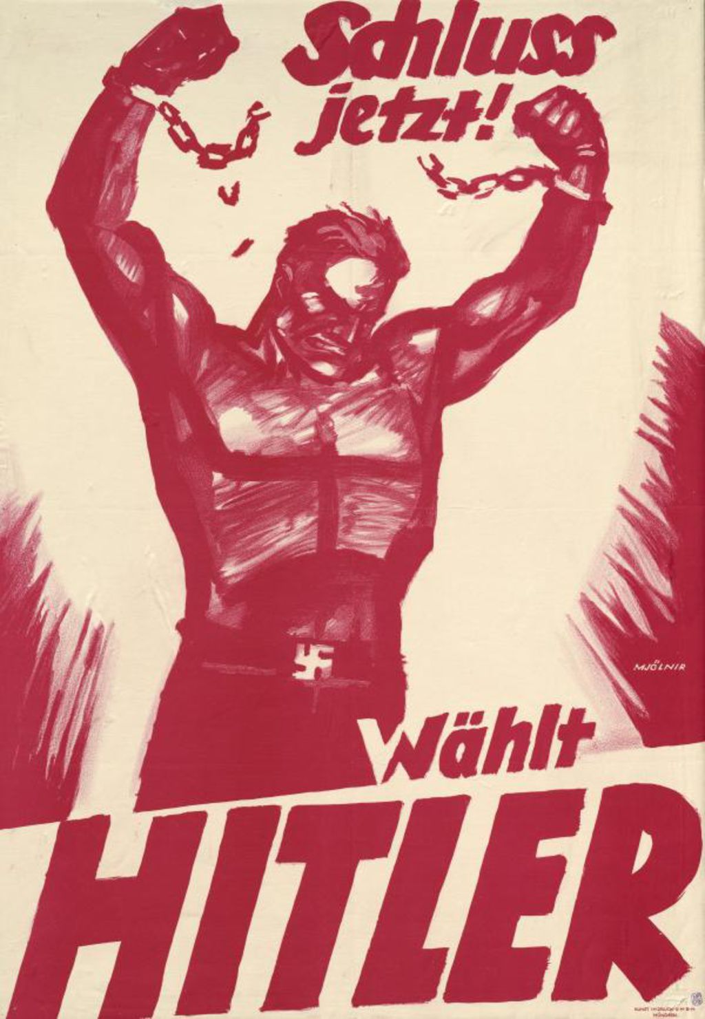 Exponat: Plakat: Schluss jetzt! Wählt Hitler!, 1932