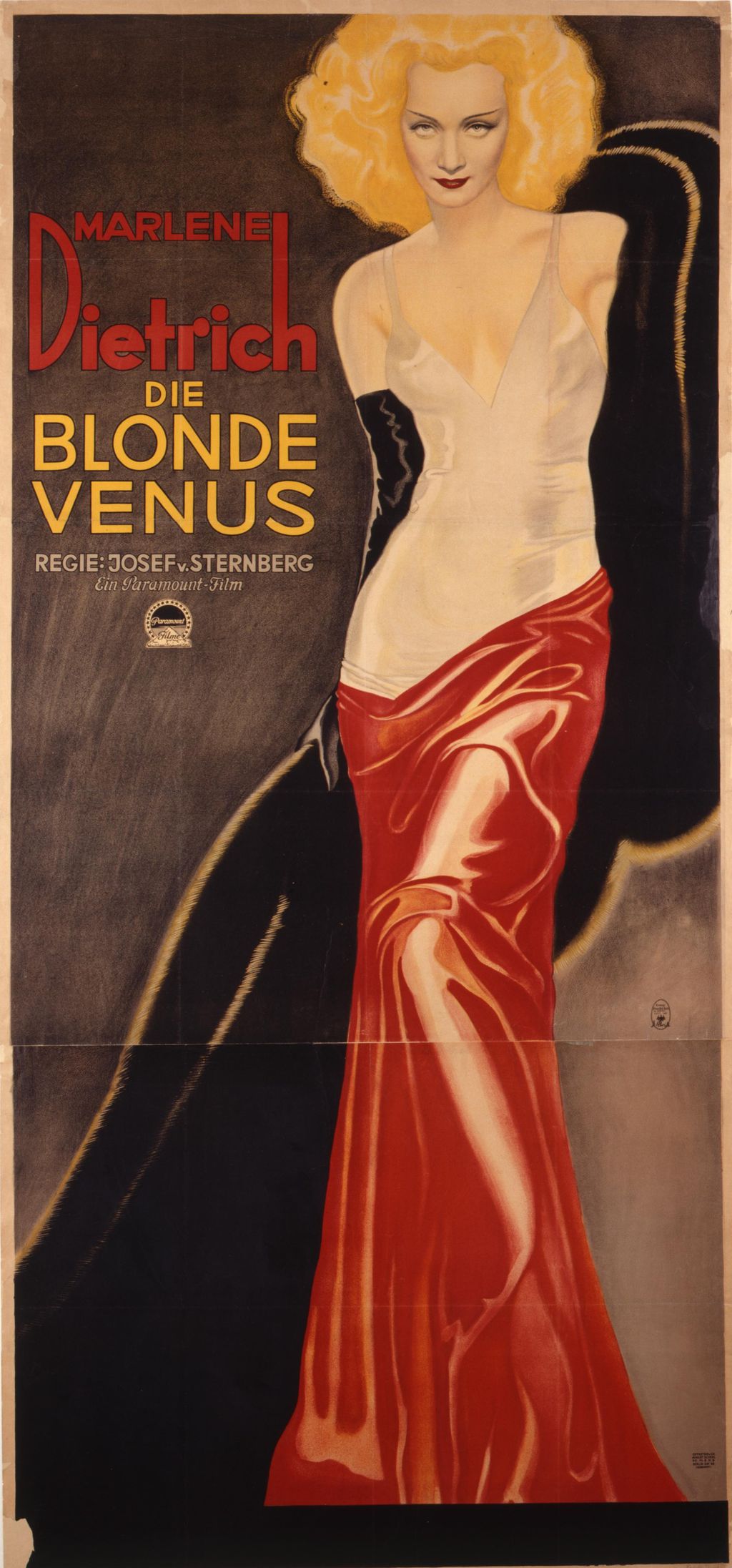 Exponat: Plakat: Filmankündigung "Die Blonde Venus", 1932