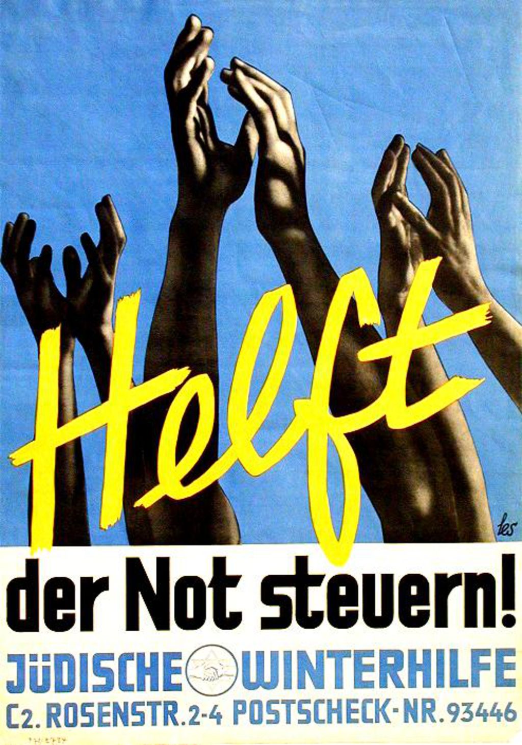 Plakat der Jüdischen Winterhilfe, um 1936