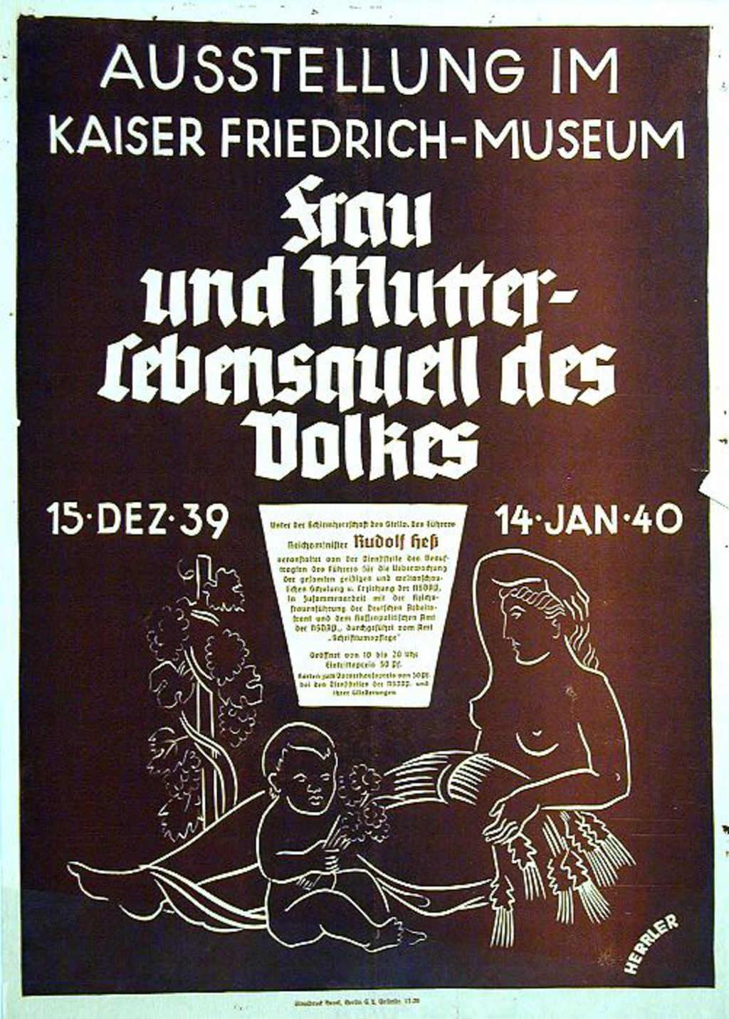 plakat zur ns ausstellung frau und mutter lebensquell des volkes