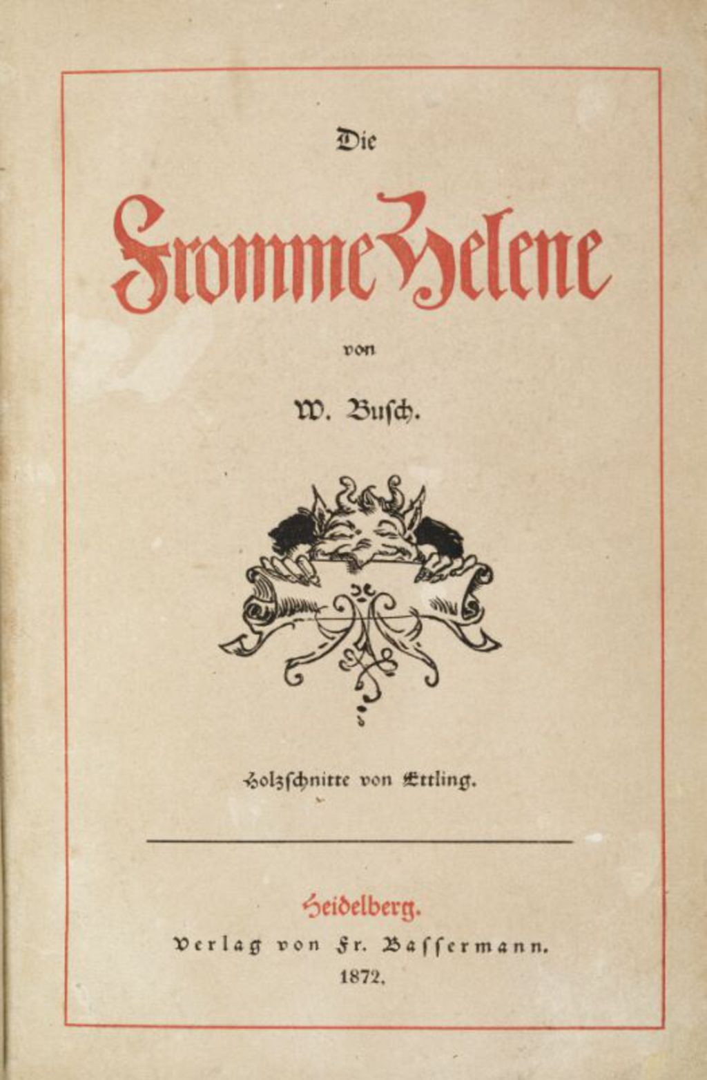 Buch: Busch, Wilhelm "Die fromme Helene", 1872