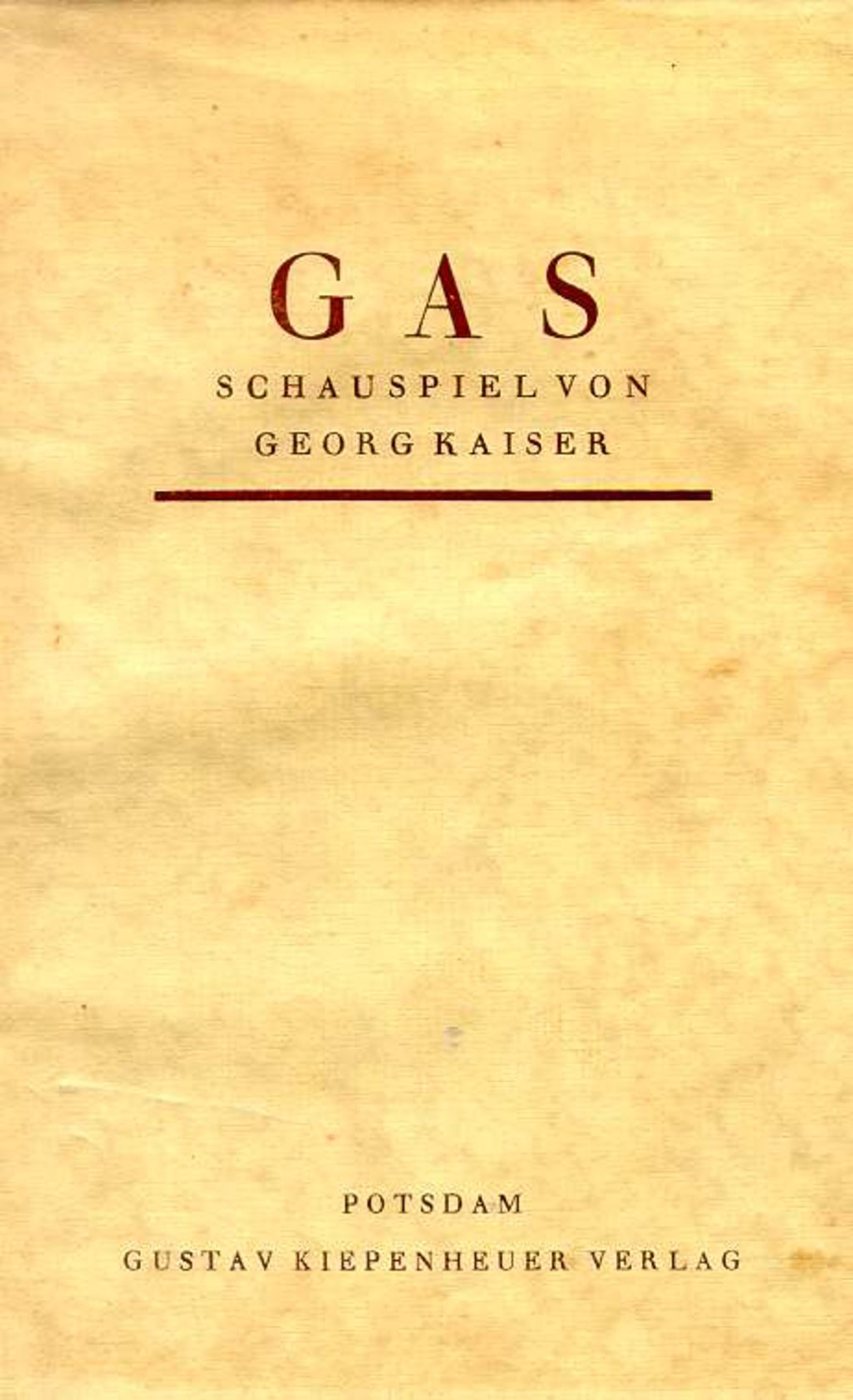 Exponat: Buch: Kaiser, Georg "Gas", 1922
