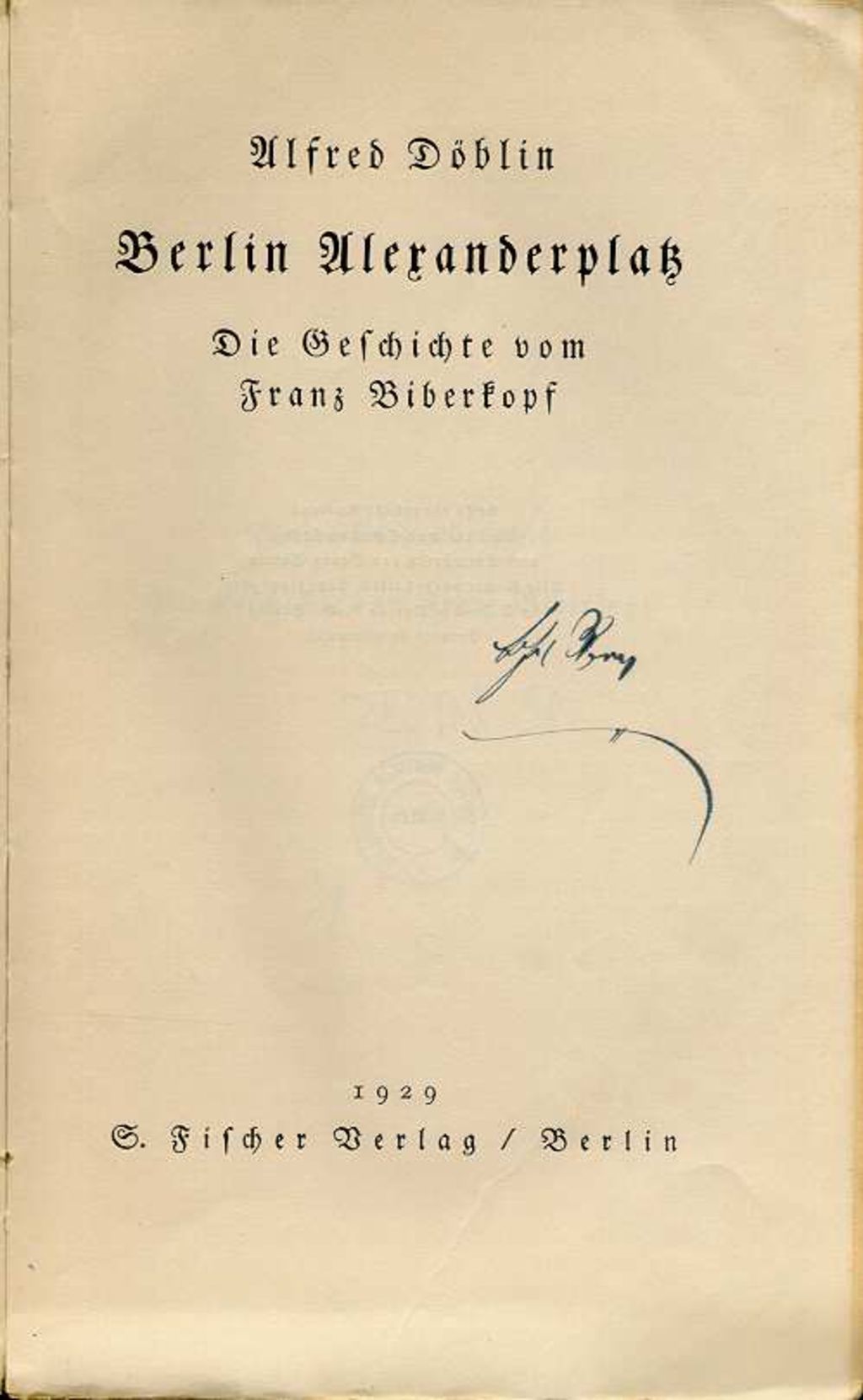 Exponat: Buch: Döblin, Alfred "Berlin Alexanderplatz", 1929