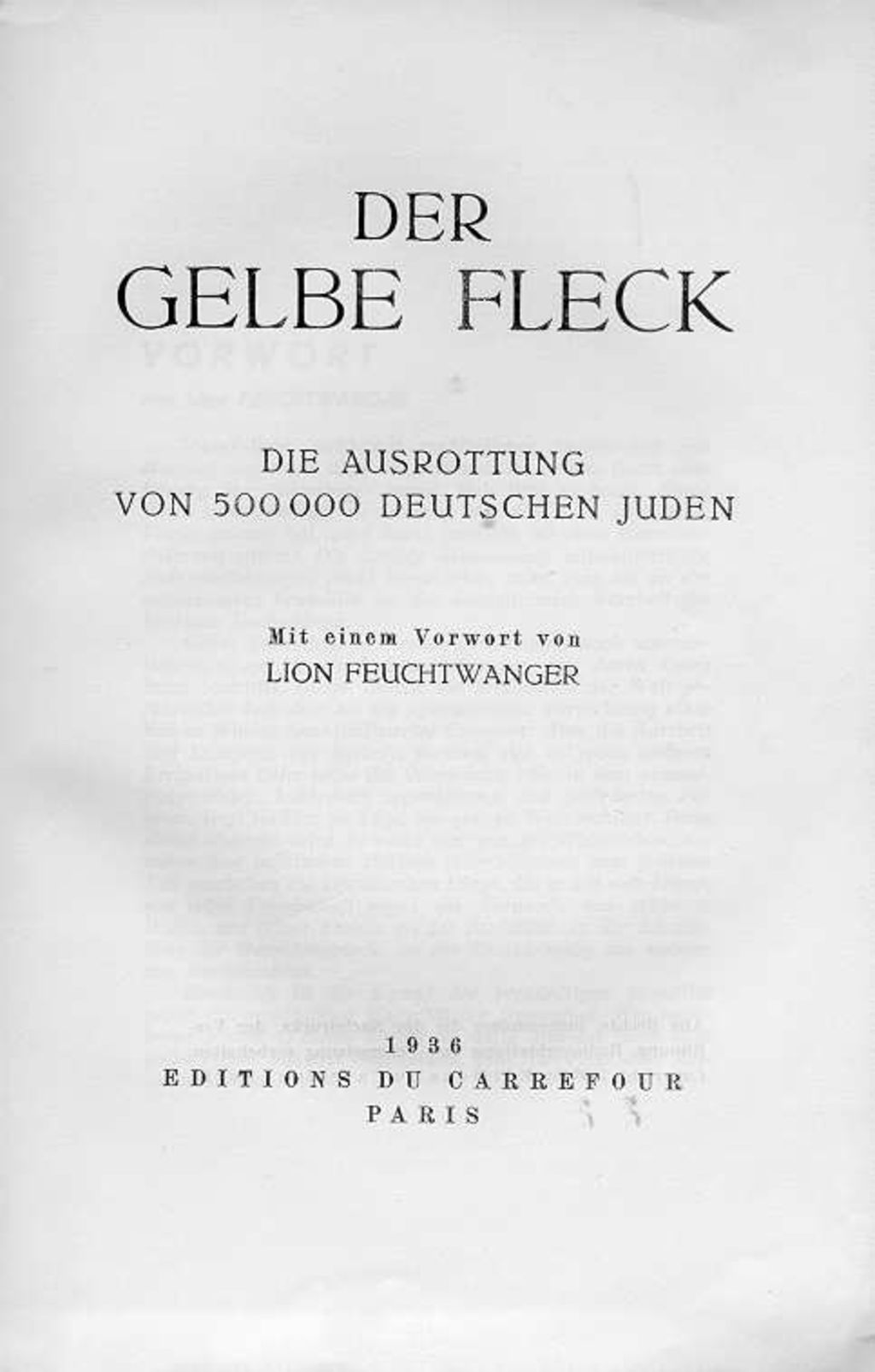 lemo-objekt-lion-feuchtwanger-vorwort-der-gelbe-fleck-die